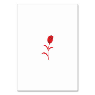 Rose Madder, Lava Red, Blumendesign Tischnummer