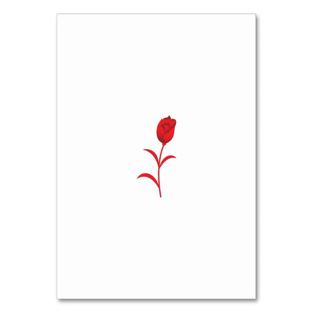 Rose Madder, Lava Red, Blumendesign Tischnummer (Vorderseite)