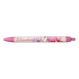 Rose Magnolia Aquarelle Stylo personnalisé