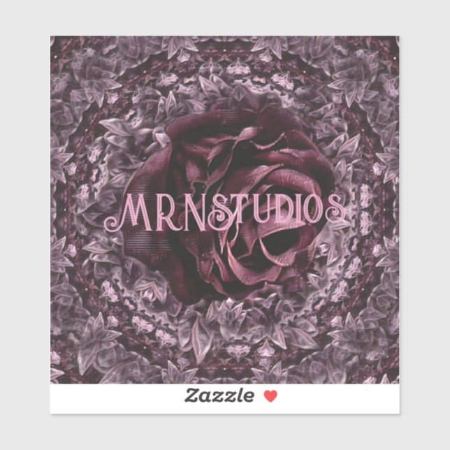 Rose Mandala Aufkleber (Blatt)