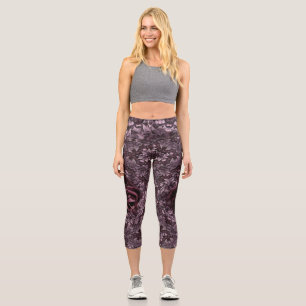 Rose Mandala Capri Leggings