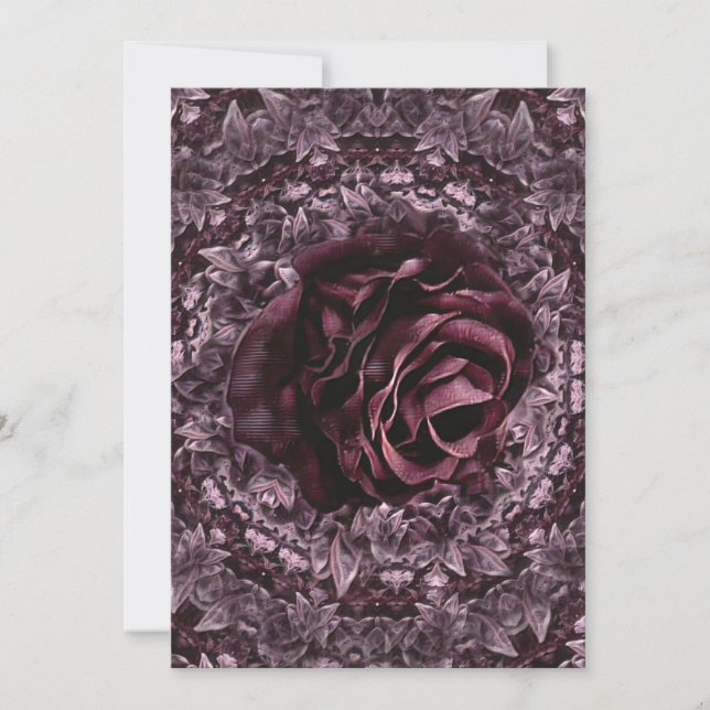 Rose Mandala Dankeskarte (Vorderseite)