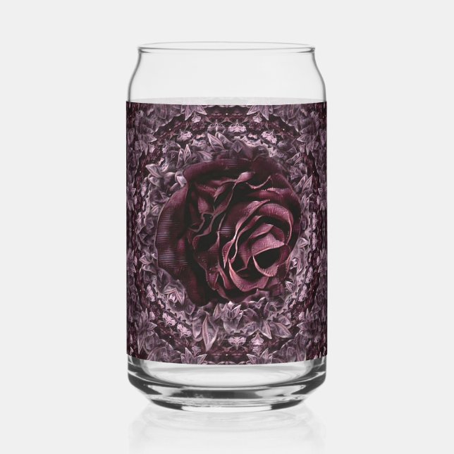 Rose Mandala Dosenglas (Vorderseite)