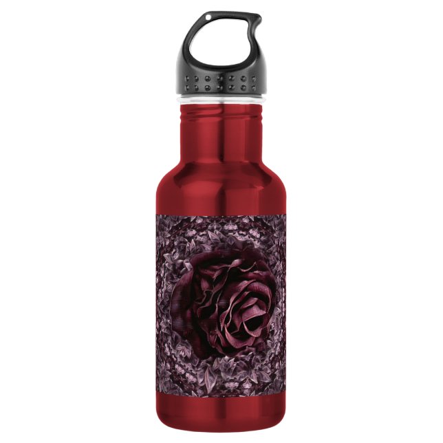 Rose Mandala Edelstahlflasche (Vorderseite)