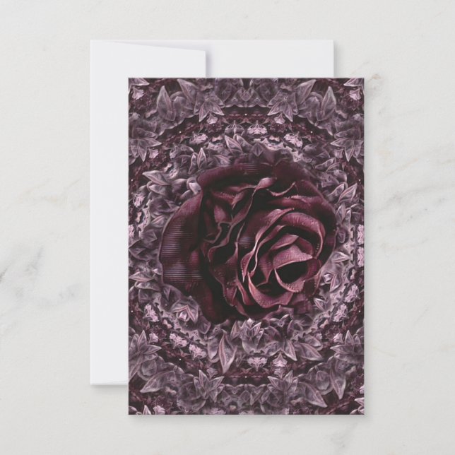 Rose Mandala Einladung (Vorderseite)