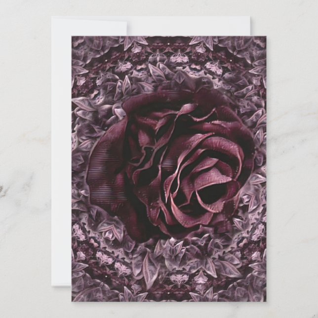 Rose Mandala Feiertagskarte (Vorderseite)