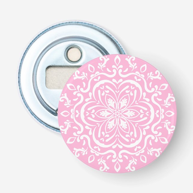 Rose Mandala Flaschenöffner (Vorderseite)