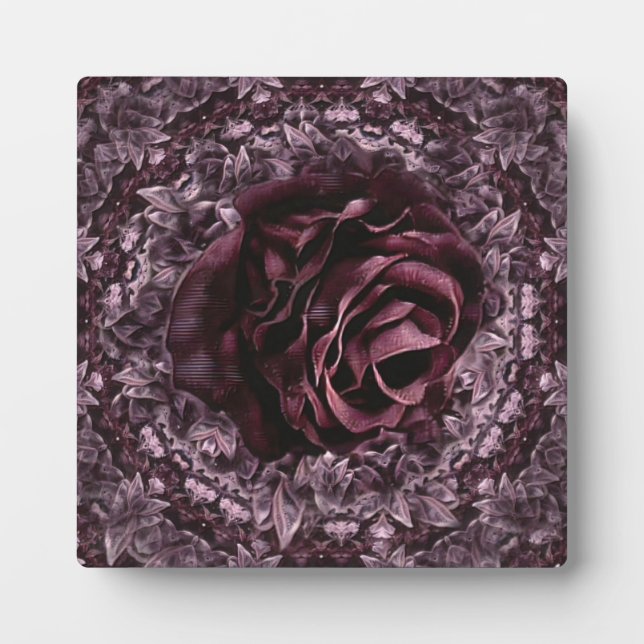 Rose Mandala Fotoplatte (Vorderseite)