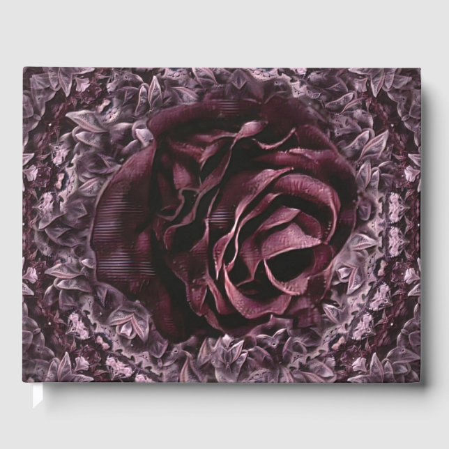 Rose Mandala Gästebuch (Vorderseite)