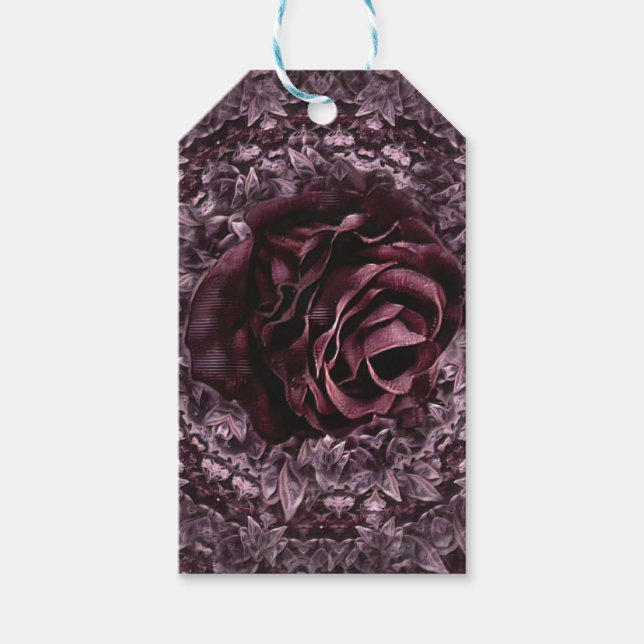 Rose Mandala Geschenkanhänger (Vorderseite)