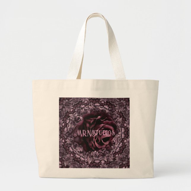 Rose Mandala Jumbo Stoffbeutel (Vorne)