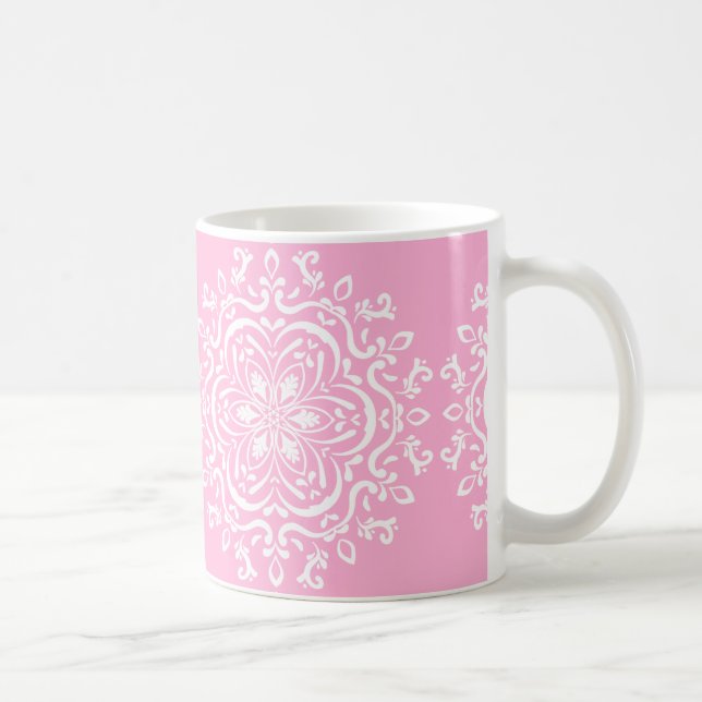 Rose Mandala Kaffeetasse (Rechts)