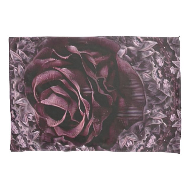 Rose Mandala Kissenbezug (Vorderseite-Links)