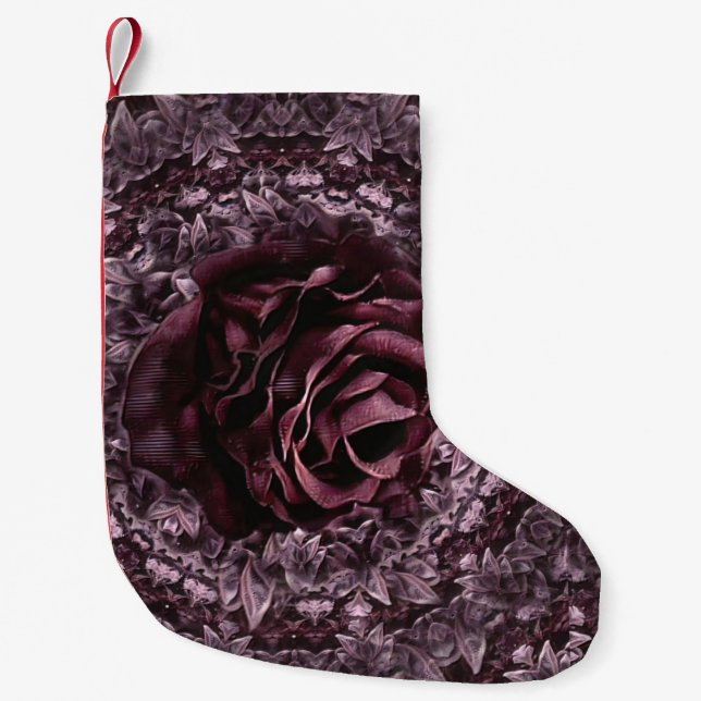 Rose Mandala Kleiner Weihnachtsstrumpf (Vorderseite)