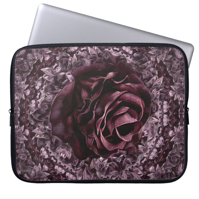 Rose Mandala Laptopschutzhülle (Vorderseite)