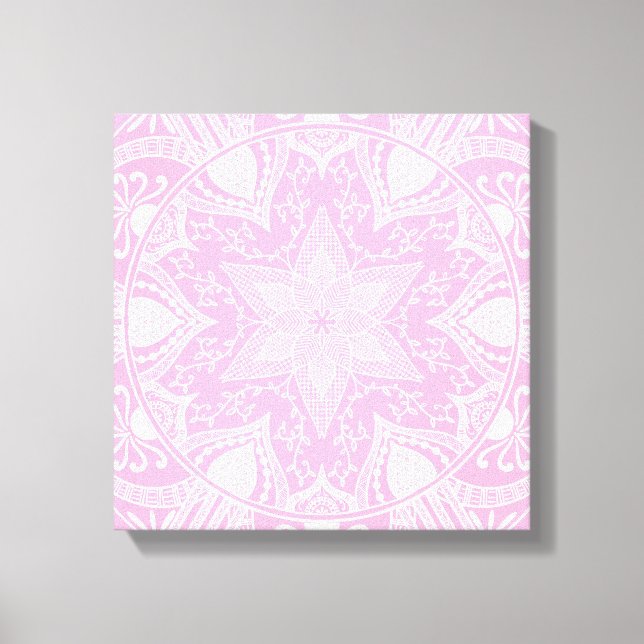 Rose Mandala Leinwanddruck (Vorderseite)