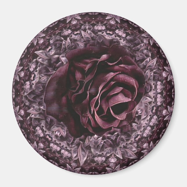 Rose Mandala Magnet (Vorne)