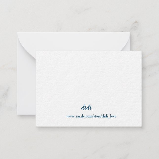 Rose Mandala Mitteilungskarte (Rückseite)