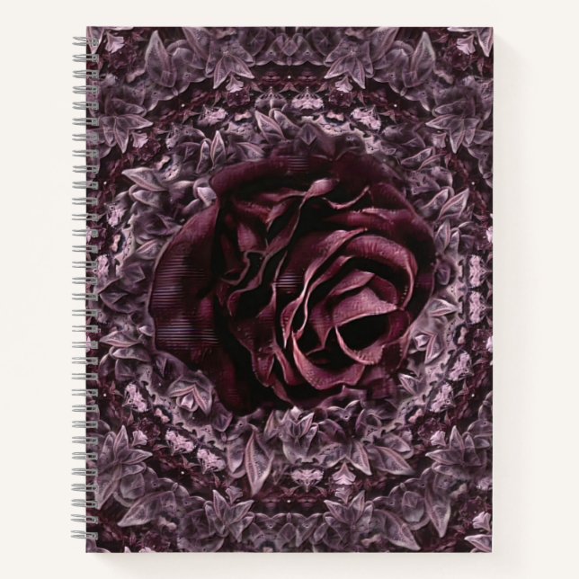 Rose Mandala Notizbuch (Vorderseite)