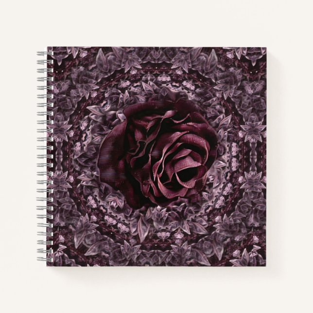 Rose Mandala Notizbuch (Vorderseite)