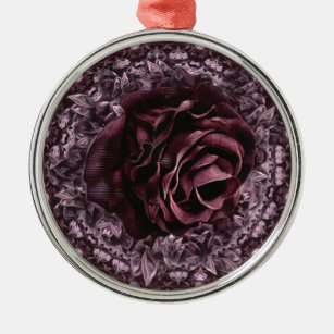 Rose Mandala Ornament Aus Metall