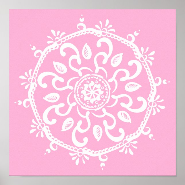 Rose Mandala Poster (Vorne)