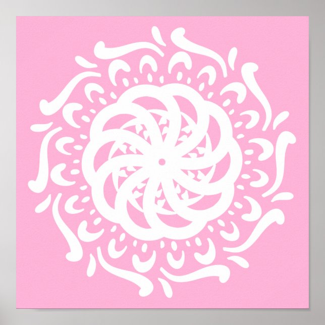 Rose Mandala Poster (Vorne)