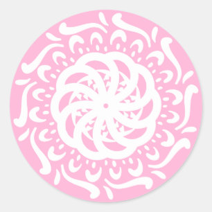 Rose Mandala Runder Aufkleber