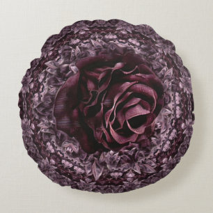 Rose Mandala Rundes Kissen