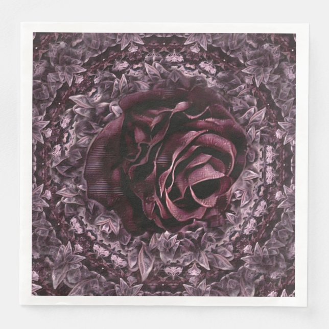 Rose Mandala Serviette (Vorderseite)