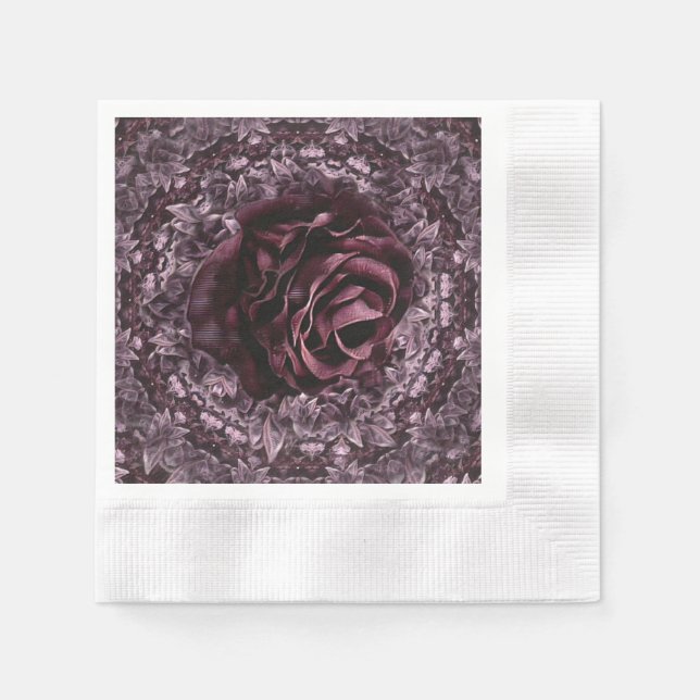 Rose Mandala Serviette (Vorderseite)