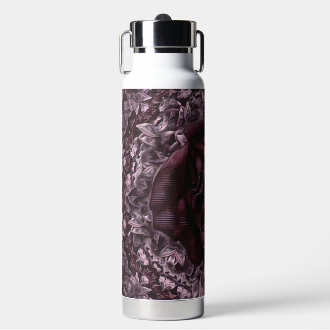 Rose Mandala Trinkflasche (Vorderseite)