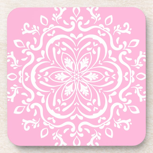 Rose Mandala Untersetzer (Vorderseite)