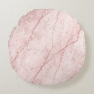 Rose Marble Organic Dusty Rose Rouge Rundes Kissen