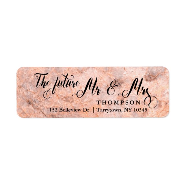 Rose Marble Script The Future Mr. und Mrs. (Vorne)