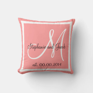 Rose Mariage rose  coussin