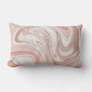 Rose Marmor Swirl Reversible Decorative Kissen