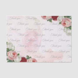 Rose maßgeschneidert Vielen Dank Hochzeitspapier Seidenpapier