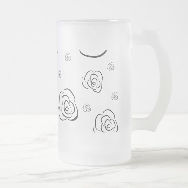 Rose Mattglas Bierglas (Rechts)