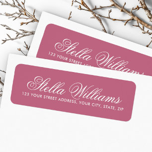 Rose mauve romantische Kalligraphieschrift