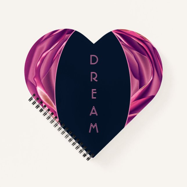 Rose Mauve rose  Carnet spiral (Devant)