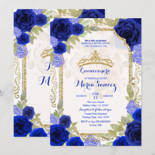 Rose mexikanische Girl Charra Mis Quince Einladung