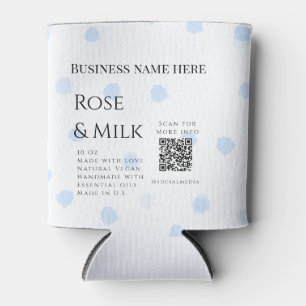 Rose Milch handgefertigte Seife QR-Code hinzufügen Dosenkühler