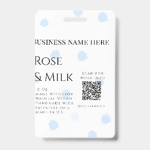 Rose-Milch-Handseife Geschäft QR-Code Detail hinzu Ausweis