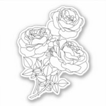 Rose Minimale Linie Zeichnend Kunst