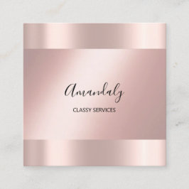 Rose Minimalismus Elegantes Event Makeup Artist Quadratische Visitenkarte