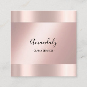 Rose Minimalismus Elegantes Event Makeup Künstler Quadratische Visitenkarte