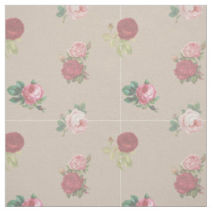 Rose mit Blumenmotiven Stoff