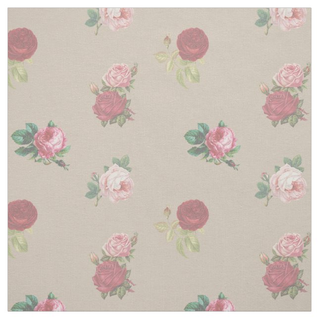 Rose mit Blumenmotiven Stoff (Muster)