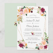 Rose mit Blush und Burgund laden zu Hochzeiten ein